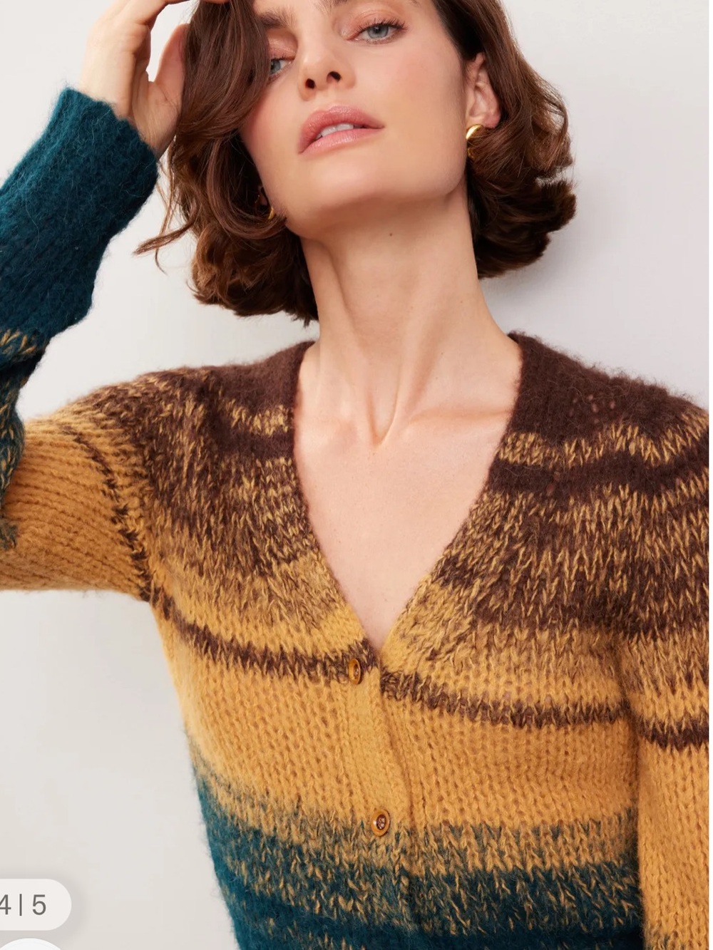 ULLA JOHNSON Paola Baby Alpaca Wool Multicolored Cardigan - EUC, Medium - Picture 2 of 13